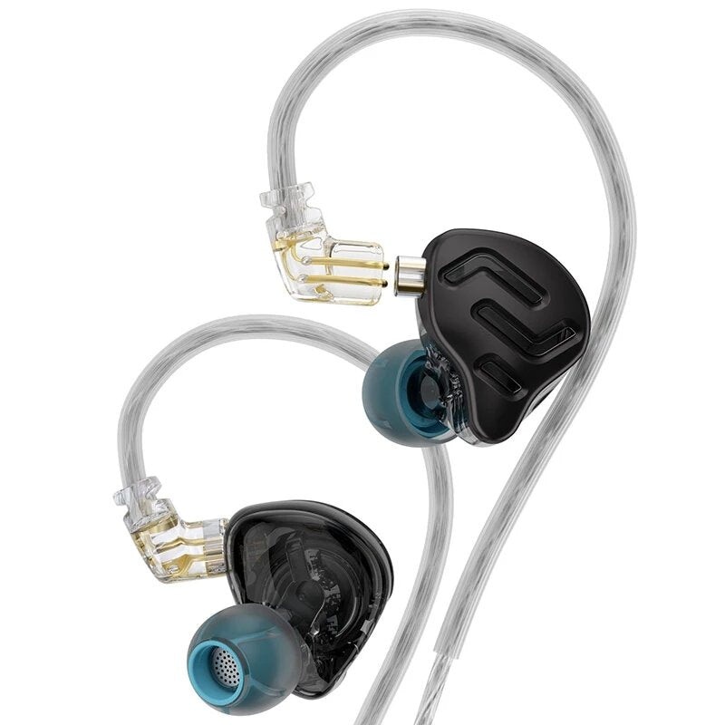 KZ ZNA Metal Wired Earphone Balanced Armature 12mm Dynamic Drivers HiFi Earphone 3.5mm Jack In-ear Earbuds Earphone