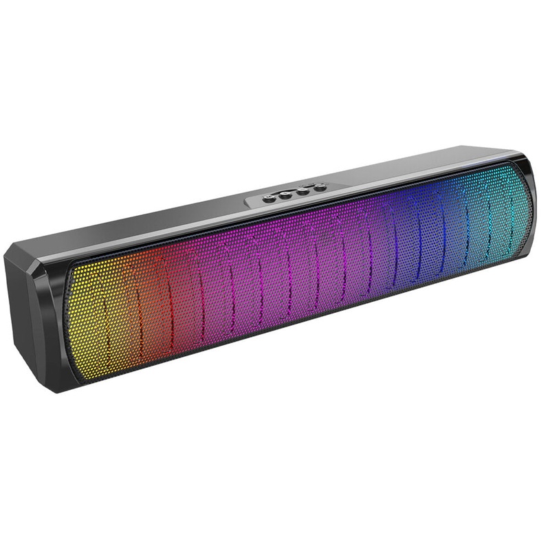 LED bluetooth Speaker Long USB Stereo Subwoofer LED Colorful Light Lantern Sound Desktop bluetooth Speaker
