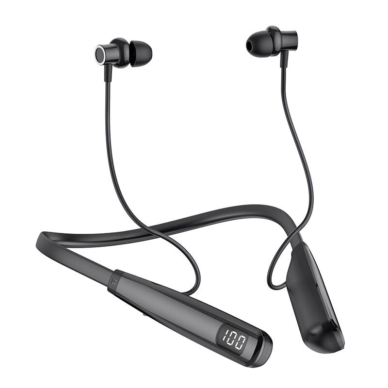 Y10 Wireless bluetooth Earphone Neckband LED Display 3 Sound Effects Neck bluetooth Earphone Music Sports Headphones with Mic