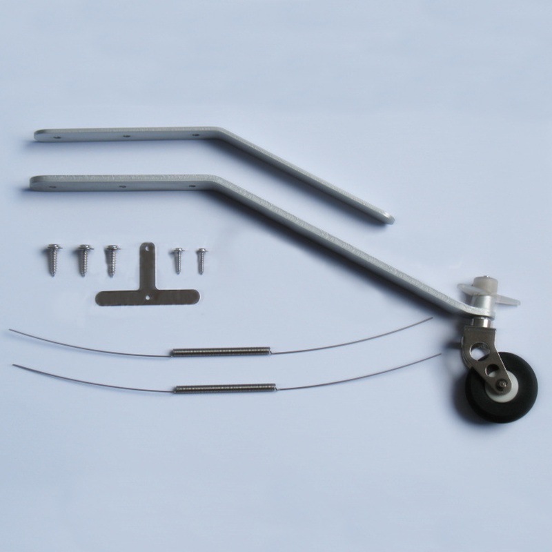 1 Piece Carbon Fiber / Steel Wire / Aluminum Alloy Tail Wheel Bracket With PU Wheel for 15~250CC Gasoline Engine RC Airplane