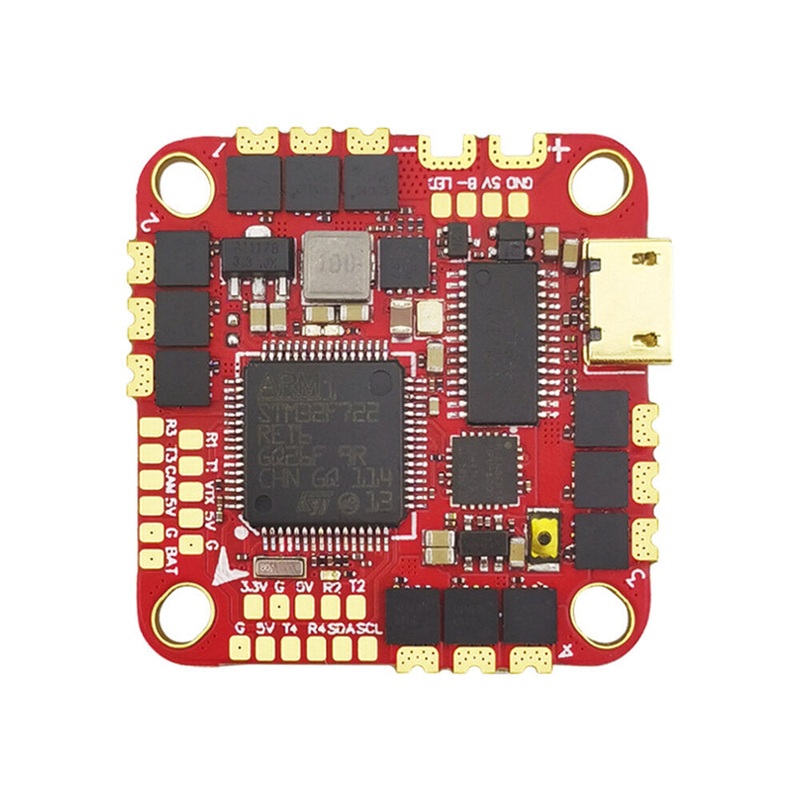 25.5×25.5mm HAKRC F722 F7 Flight Controller AIO 40A BLHELI_ S 2-6S ESC w/ 5V 3A BEC Output for FPV Racing Drone