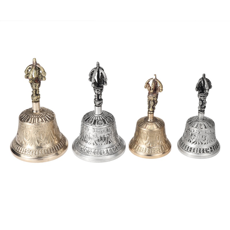 Gold Copper Handheld Bells Spiritual Meditation Singing Brass Craft