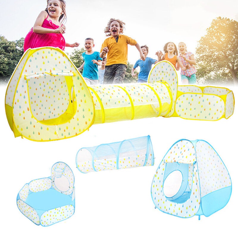 Portable 3 In 1 Kids Tent Indoor Outdoor Play House Portable Princess Castle Girl Tent for Children Birthday Toys