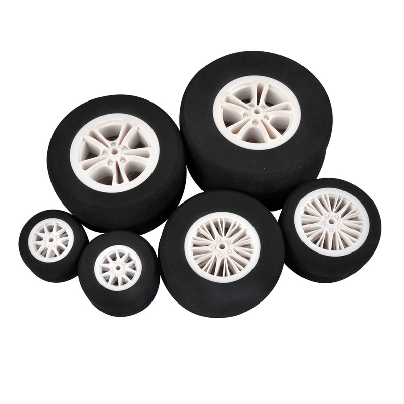 1 Piece Sponge Wheel Plastic Tires Hub 80mm 100mm 115mm 130mm for RC Model Airplane