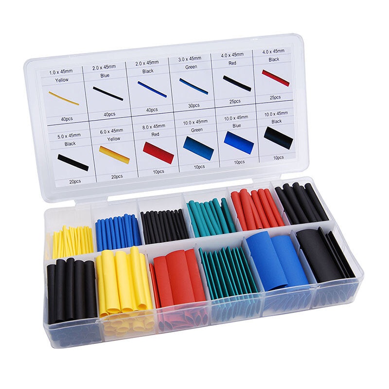 280PCS Sleeve Heat Shrink Tube Set Thermal Cable Protector Heat-shrinkable Sheath Termoretractable Protege Cables Kit