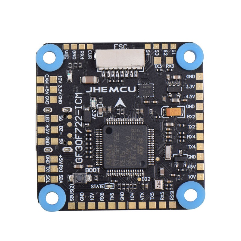 30X30mm JHEMCU GF30F722-ICM F722 Baro OSD 5V 10V Dual BEC Flight Controller 3-8S for FPV Freestyle HD RC Drone