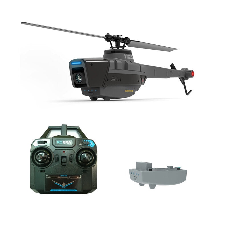 C128 2.4G 4CH 6-Axis Gyro 1080P Camera Optical Flow Localization Altitude Hold Flybarless RC Helicopter RTF