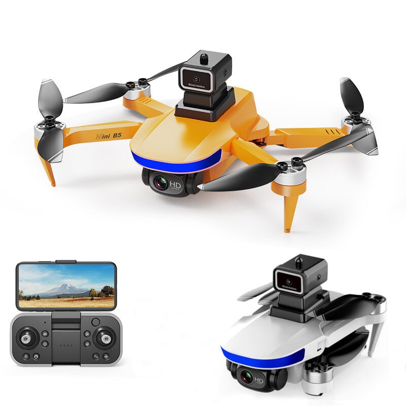 FUNSKY B5 Mini WiFi FPV with 6K 720P ESC HD Dual Camera 360 Infrared Obstacle Avoidance Optical Flow Positioning Brushless Foldable RC Drone Quadcopter RTF