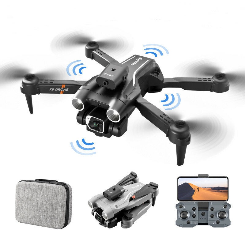 XKJ K9 PRO WiFi FPV with 4K ESC HD Dual Camera 360 Infrared Obstacle Avoidance Optical Flow Positioning Foldable RC Drone Quadcopter RTF