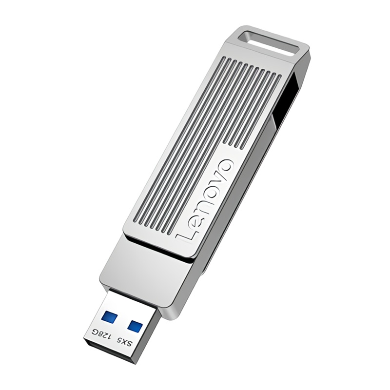 Lenovo SX5 Pro Type-C & USB3.2 Solid State Flash Drive 256GB 128GB Dual Interface 360 Rotation Zinc Alloy USB Disk Portable Thumb Drive
