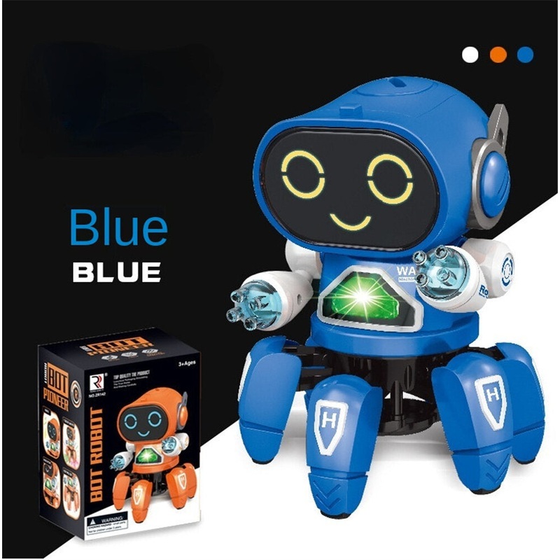Mini Dancing Robot Hot Sale Dancing Electric Hexapod Robot Light Music Male and Female Children’s Toys Luminous Toys