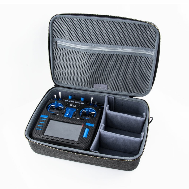 RadioMaster Radio Transmitter Large Fabric EVA Hard Zipper Shoulder Storage Carrying Protection Case for TX16S Transmitter with Folding Handle