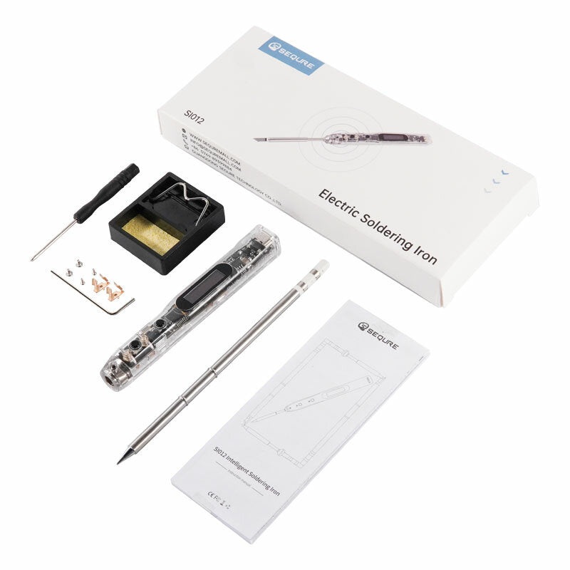 SEQURE SI012 Intelligent OLED Electric Soldering Iron Sensitivity Adjustable Built-In Buzzer Suitable For T12