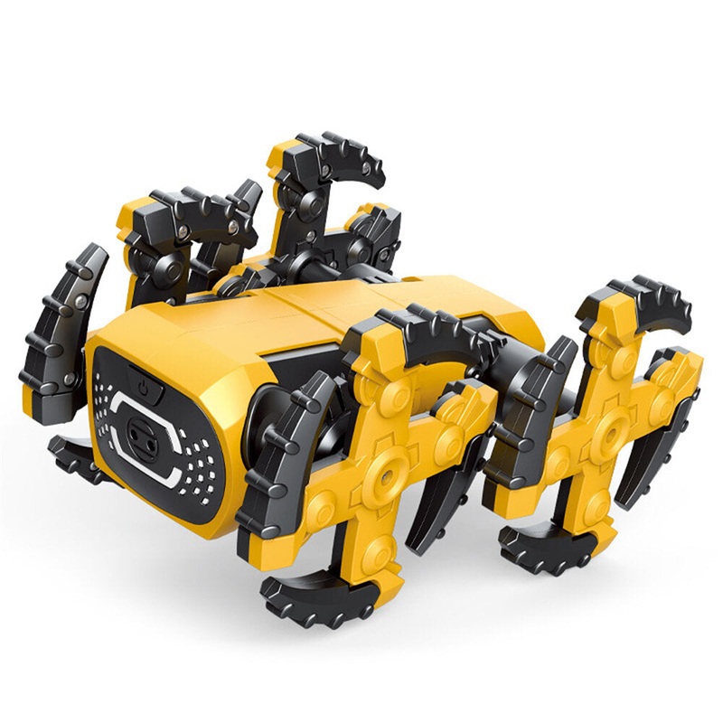STEM DIY Building Block Assembly Intelligent Robot Dog Gesture Sensing Obstacle Avoidance Robot Dog Children Electric Toys