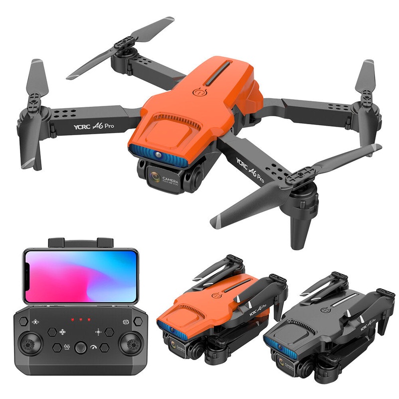 YCRC A6 PRO WIFI FPV with 4K ESC Dual Camera 120 Wide-angle Obstacle Avoidance Optical Flow Positioning Foldable RC Drone Quadcopter RTF