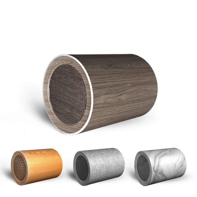 ‘-8 Wood Grain Wireless Bluetooth 5.0 Speaker Outdoor Doodle Mini Speaker Soundbar