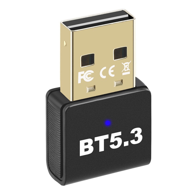 bluetooth 5.3 Adapter Wireless Transmitter Receiver Driver-Free Mini Portable Audio Receiver for Computer Laptop