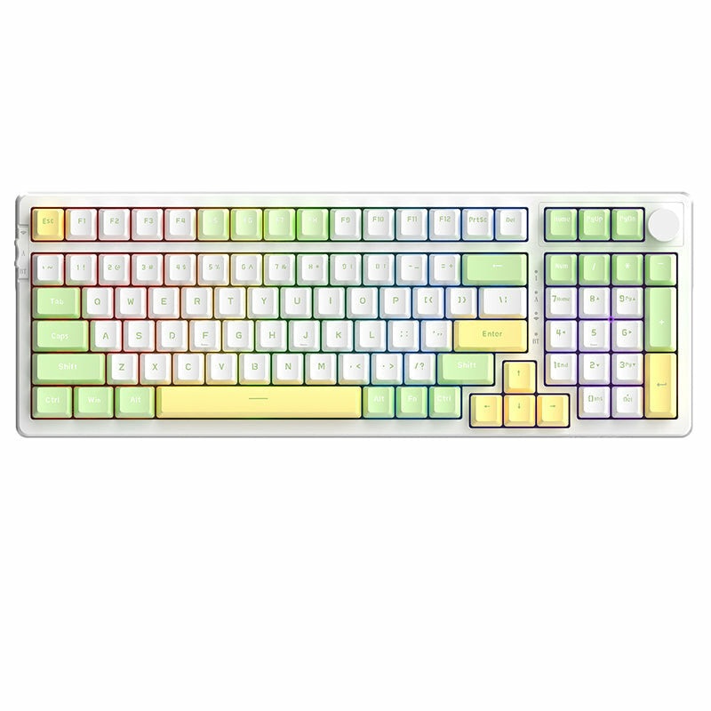 Ajazz AK992 Gasket 3-Mode Mechanical Keyboard RGB 100 Keys bluetooth Wireless 2.4G Hot Swap or Gamer Laptop PC