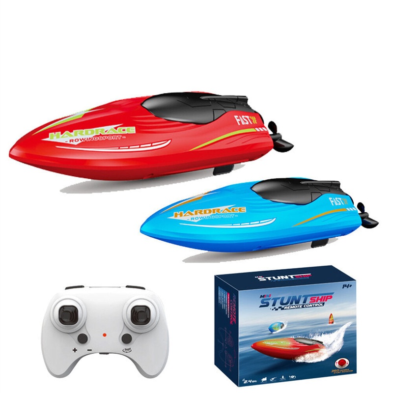 JJRC S8 RTR 2.4G RC Boat Stunt Mini Speedboat LED Light 360 Rotation Remote Control Racing Ship Waterproof Kids Children Toys Vehicle Models