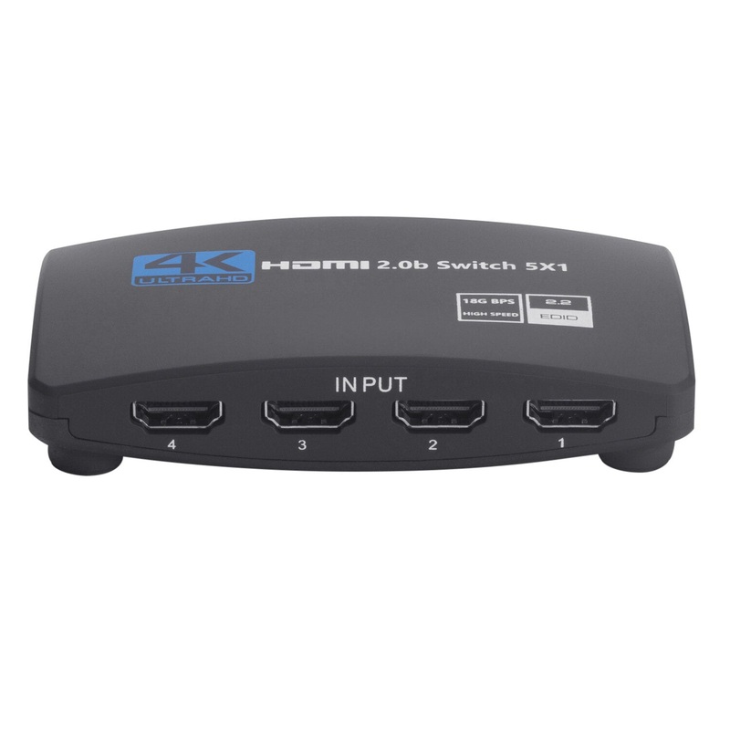 MnnWuu Q35 4K 60Hz HDMI 2.0 5X1 Switch 5 Input 1 Output Video Switcher High Speed HDMI Splitter Adapter Cable