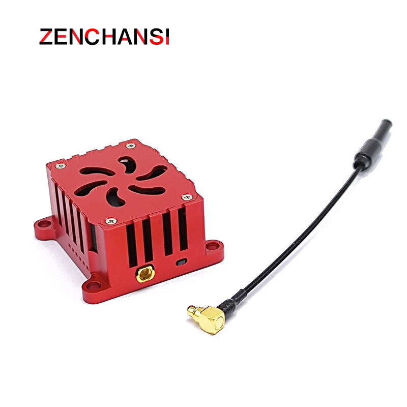 ZENCHANSI 5.8G 48CH VTX FPV Transmitter MMCX 1600mW High Power 2-6S With Fan Support OSD For RC Drone Long Range Airplane