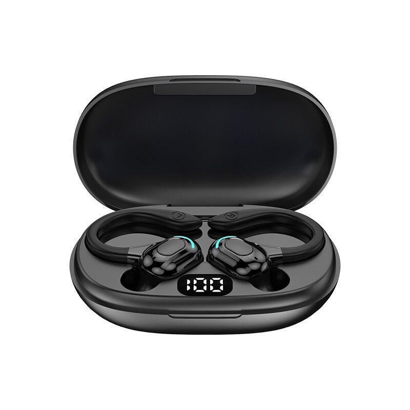 F8 TWS bluetooth 5.2 Earphone LED Display HiFi Stereo Bass Smart Touch Control Low Gaming Latency Earhooks In-ear Sports Headphones with Mic