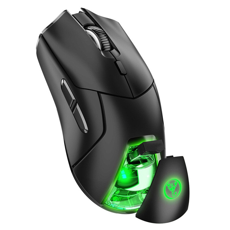 HXSJ T40 Tri-mode Wireless Gaming Mouse 1000/1600/2400/4000DPI Colorful Backlit Silent Click Rechargeable Gamer Mouse for PC Laptop