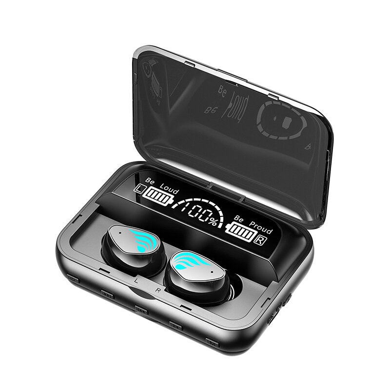 M13 TWS bluetooth 5.3 Earphone HiFi Stereo HD Audio LED Digital Display IPX7 Waterproof Flashlight Support TF Card In-ear Sports Headphone