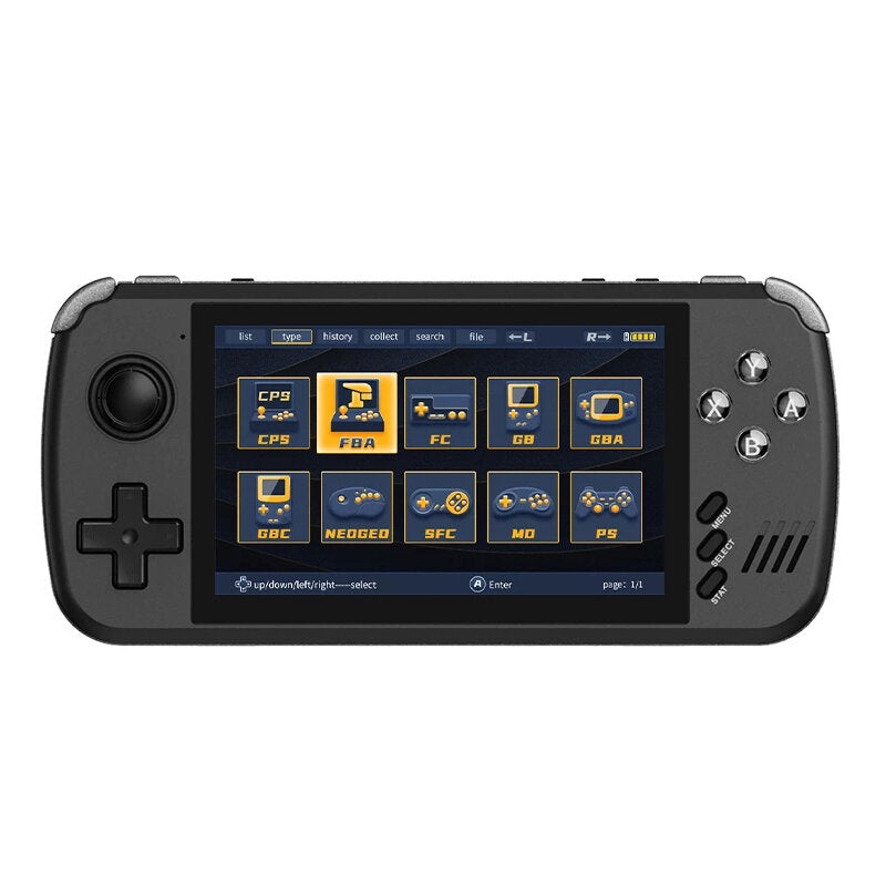 Powkiddy X39 64GB 5800+ Games Handheld Game Console 4.3 inch IPS HD Display FBA FC GB SFC MD PS Open Source System Retro Game Player Support Gamepad Connection