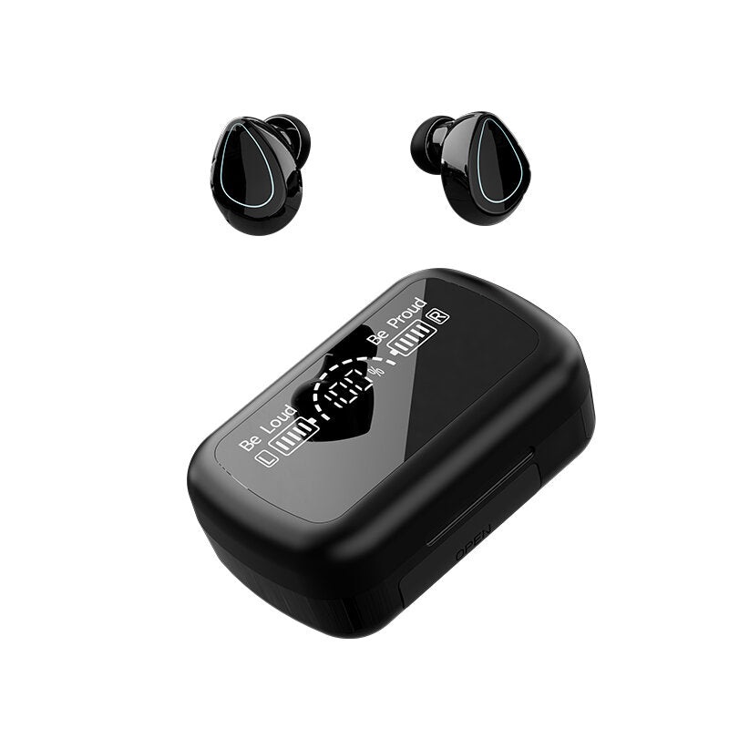 SKY-10 TWS bluetooth 5.3 Earphone 9D Surround Stereo Bass ENC Noise Cancelling Digital Display IP54 Waterproof Touch Control In-ear Sports Headphone with Mic