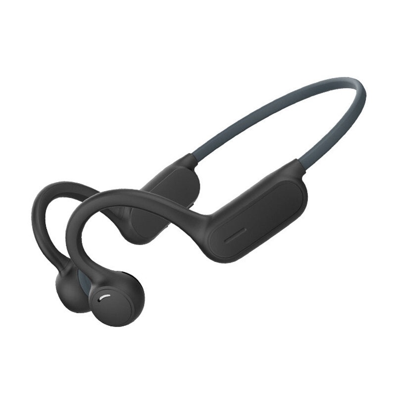True Bone Conduction Earphone bluetooth Earbuds 6D Panoramic Surround Sound HD Audio Flexible Sport Earhook Earphone with Mic