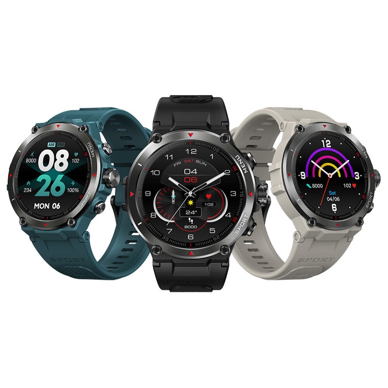 Zeblaze Stratos 2 GPS 360*360px Always-On AMOLED Display 4 Modes Heart Rate Blood Pressure SpO2 Monitor 100+ Watch Faces 5ATM Waterproof Smart Watch