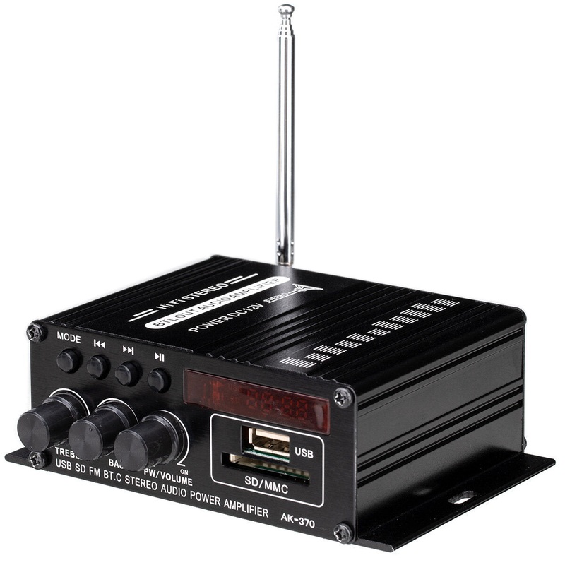 400W HiFi Digital Amplifier with bluetooth 5.0, FM Radio, and U Disk/TF Card support – 5.0 Radio Disk TF Mini Power