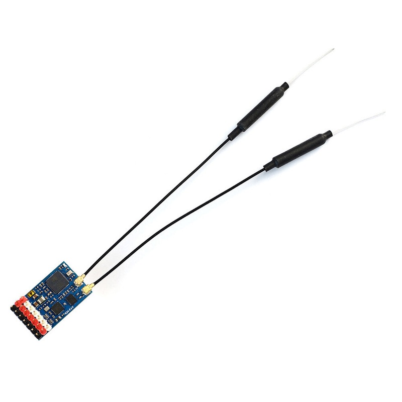 Mateksys R24-P6V ExpressLRS ELRS 2.4GHz 6CH PWM Vario Receiver Dual Antenna for RC Drone Airplane
