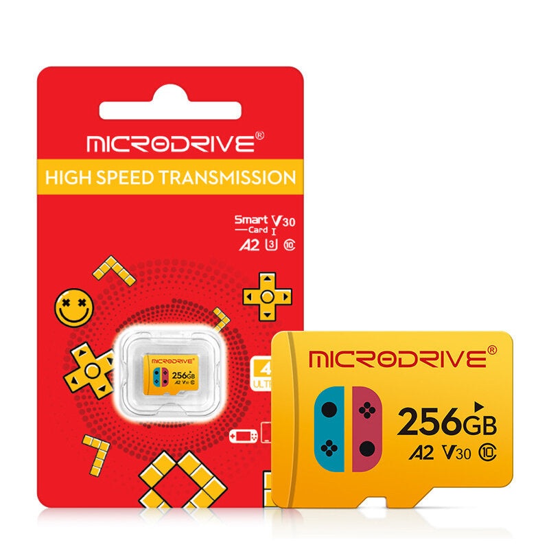 Microdrive High Speed TF Memory Card 256GB/128GB/64GB Class10 Flash Video Card Memory Card for Mobile Phone Tablet Camera Monitor