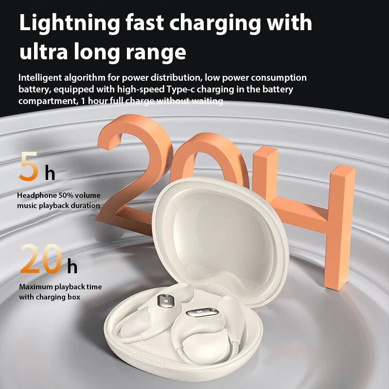 Monster AC210 TWS Earbuds Wireless bluetooth 5.4 Earphone 360 Surround Stereo Sound Directional Transmission ENC Noise Cancelling 20H Playback Open-ear Earhook Sports Headphones