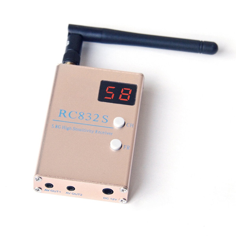 SJ Wireless RC832S 5.8GHz 48CH High Sensitivity FPV Receiver AV for RC Drone
