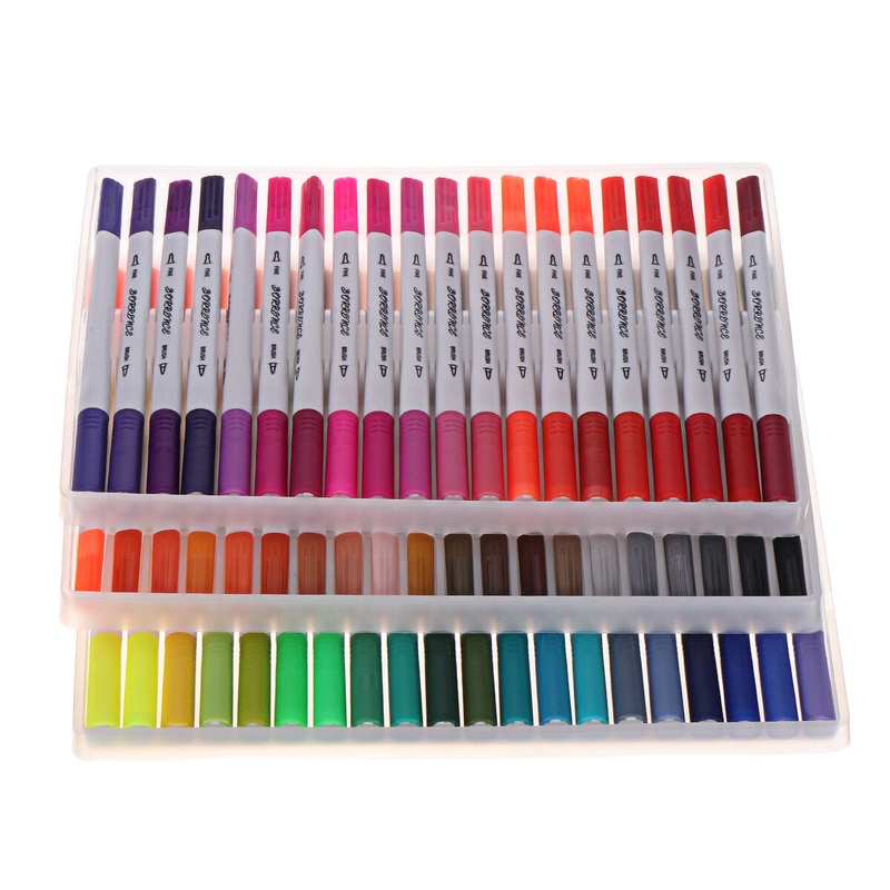 48/ 60/ 100 Color Watercolor Markers for Drawing Painting Set Professional Water Coloring Brush Pen Set
