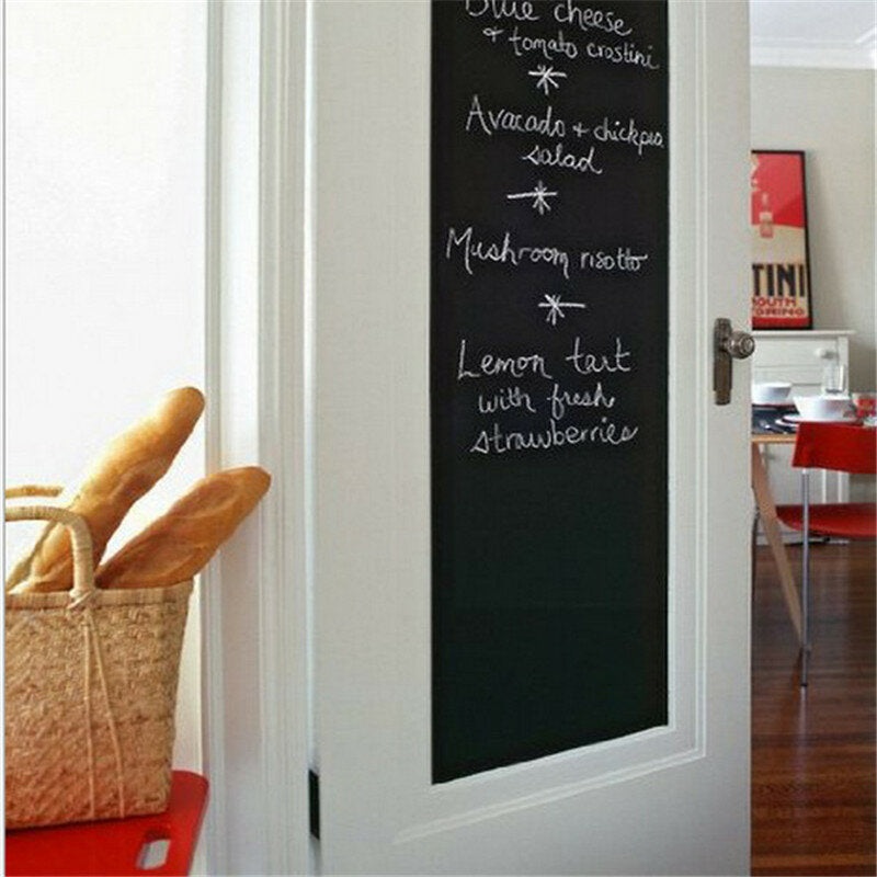 Chalkboard Wall Sticker for Kids – Removable Draw Decor Mural Decals Art – Chalk Blackboard Stickers