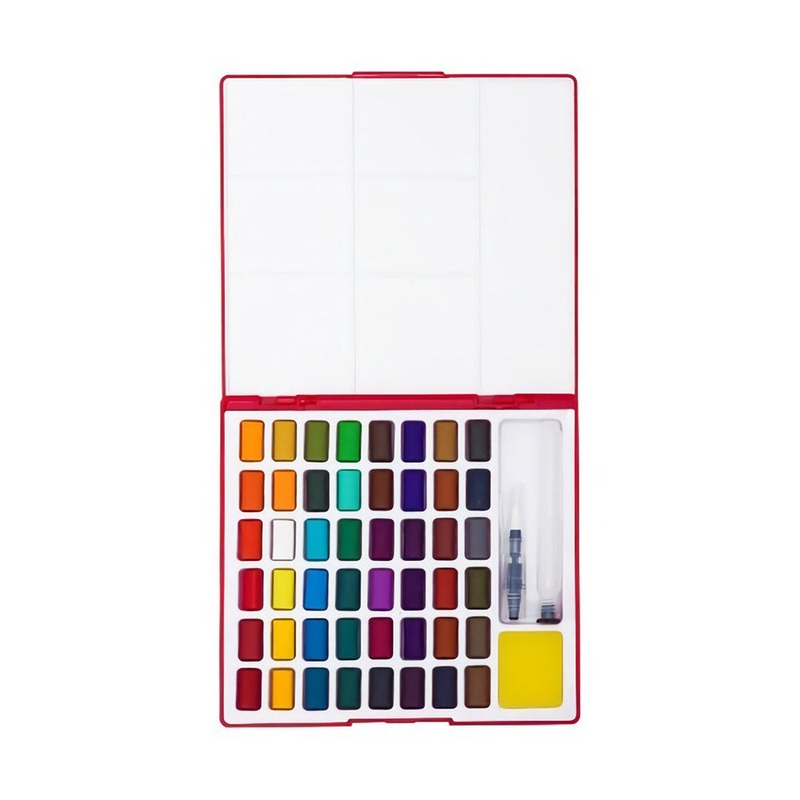 Faber-Castell 24/36/48 Colors Solid Watercolor Pigment Set Metal Iron Box Hand Painted Watercolor Pigment Professional Art Painting Tools Supplies