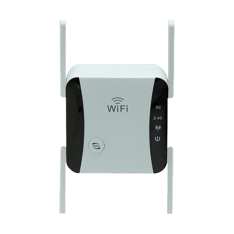 KP1200 2.4GHz/5.8GHz Dual Band Wireless Router Wifi Repeater Quad Core CPU 1200Mbps Strong Heat Dissipation Signal Amplifier WiFi Repeater with Four High Gain Antennas