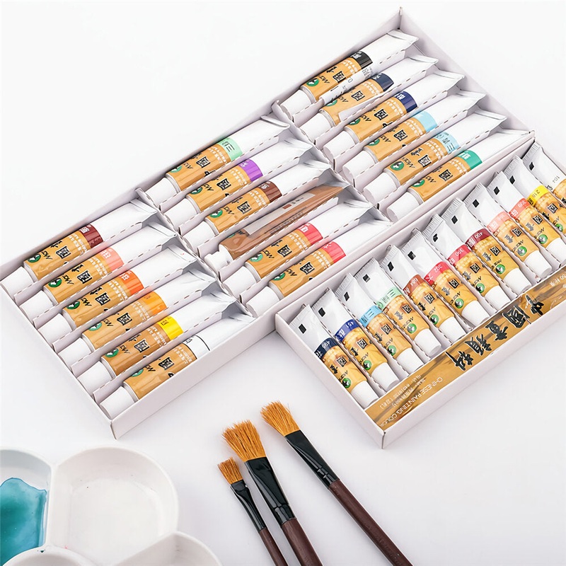 Marie’s 18/24/36 Colors Watercolor Paint Set Oil Painting Pigment School Art Drawing Supplies Profesional Painting Tools