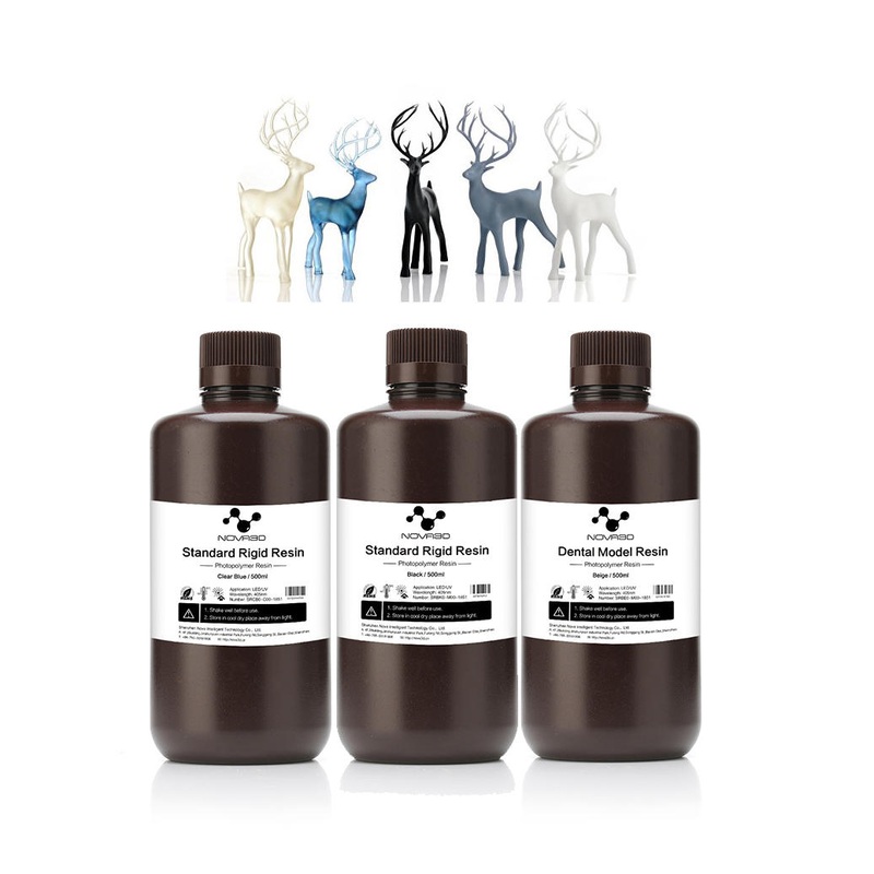 NOVA3D 500ml 405nm Photopolymer Resin Rigid Type Liquid Printing Material for UV Resin LCD/DLP 3D Printer