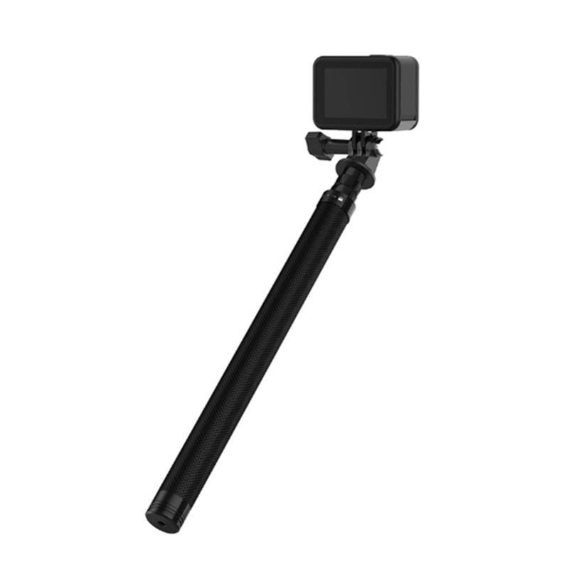 TELESIN Carbon Fibler 1.16m Selfie Rod Tripod 250mm-1160mm Telescope Extension Long Stick with 1/4 Mounting Hole for Gopro Insta360 Cameras