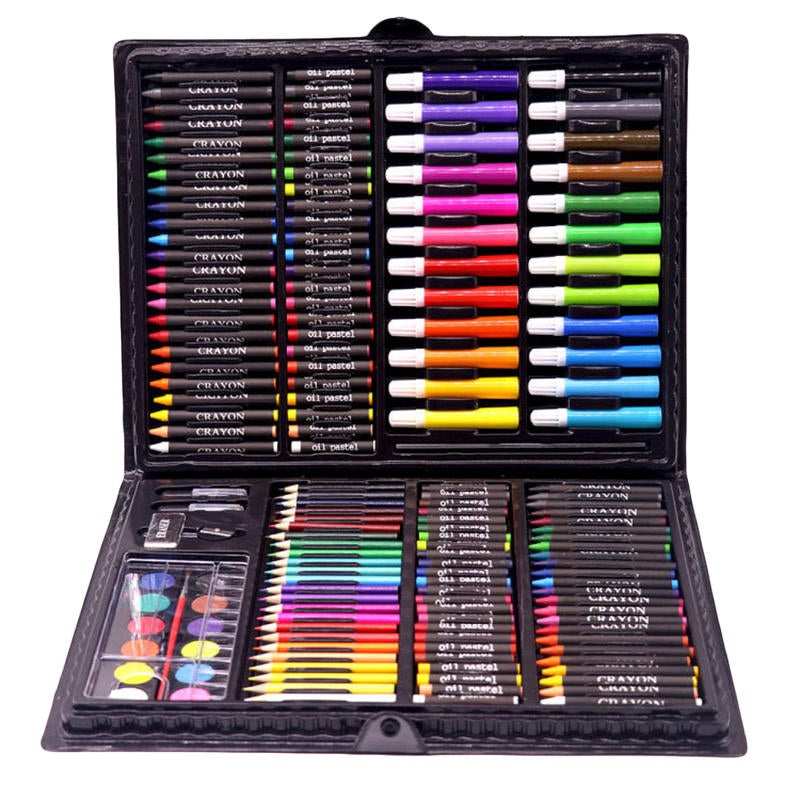 168 Pcs/set Childrens Painting Pen Gift Set Crayon Colored Pencil Watercolor Pens Drawing Brush Pen Art Oil Painting Tools Stationery