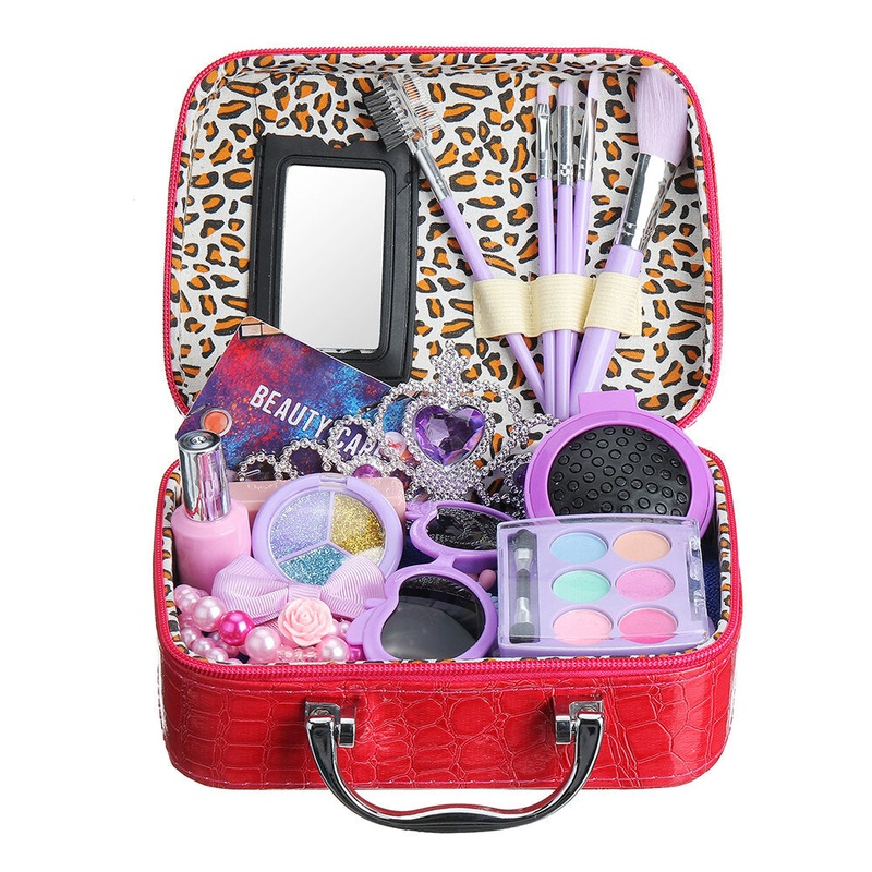 24Pcs Cilckwoo M13 Safe Princess Girls Makeup Box Make up Set Kids Cosmetics Gift Toys for Girls Birthday