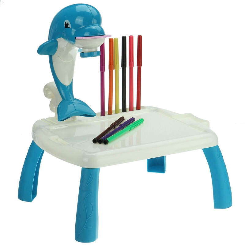 3in1 Children LED Projector Art Drawing Table Toys Kids Writing Painting Board Desk Musical Projection Educational Toys for Kids