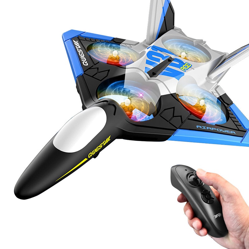 4DRC V31 Fighter 180mm Wingspan 2.4GHz 6CH EPP RC Airplane Glider RTF One Click Takeoff 360 Stunt Rollover Fixed Height Hover for Beginner