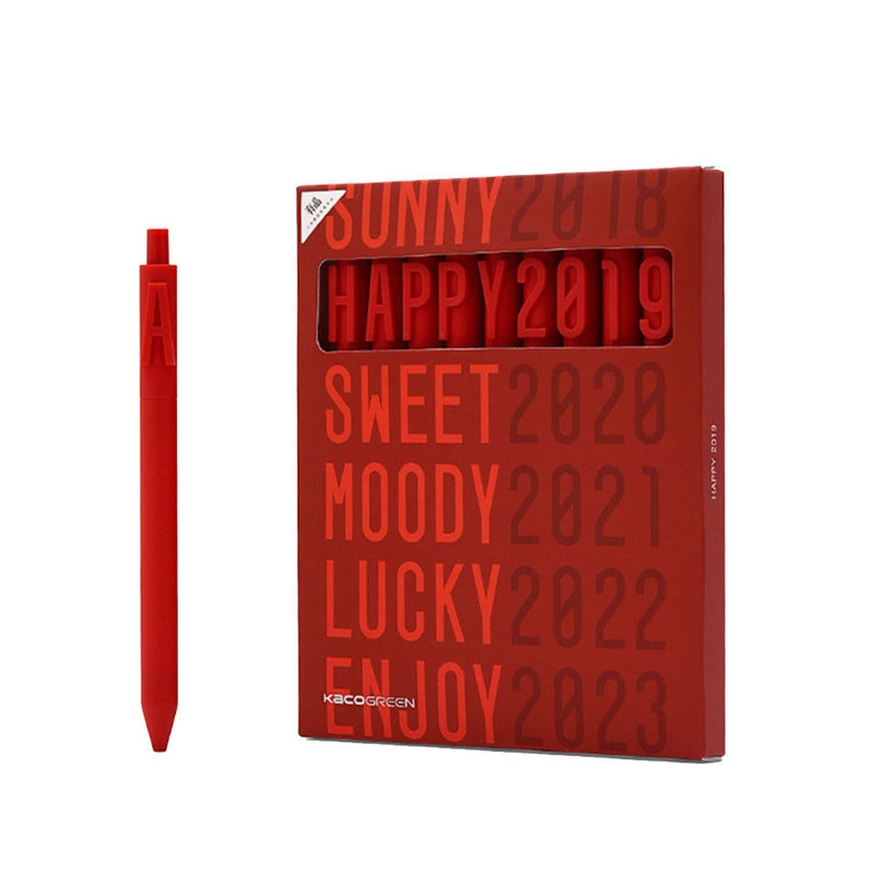 9pcs Xiaomi Kaco ALPHA Gel Pen Black Ink 0.5mm Fine Point Children Student Christamas Gift