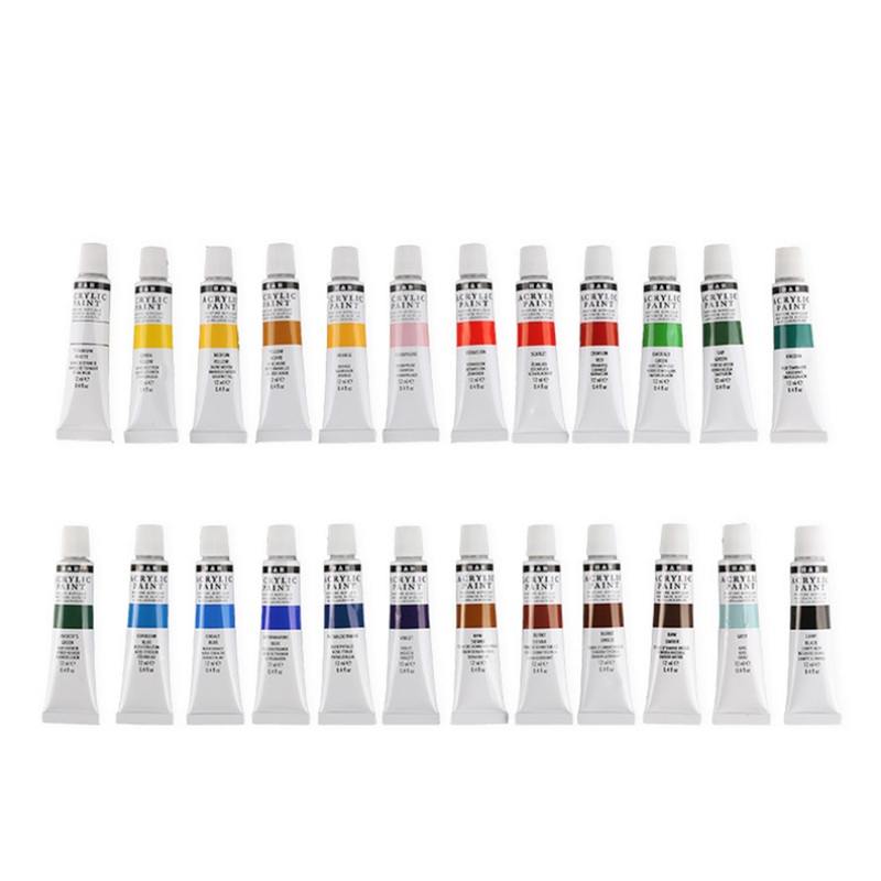 H&B HB-AP24 Professional 24-Color 12ML Propylene Pigment Hand-Painted Set Wall Painting DIY Waterproof Paint Set